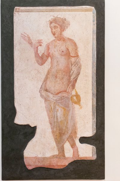 Muchacha con caja, colección Pallavicini Rospigliosi, hacia 200 d.C., inv 103420 (fresco) de Roman