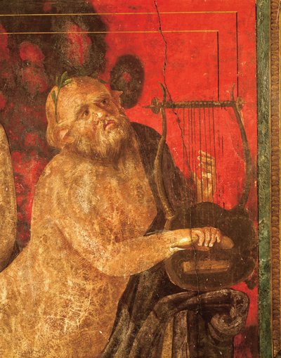 Ritos de iniciación del culto de Dionisio, fresco de la Villa Dei Mysteri de Roman