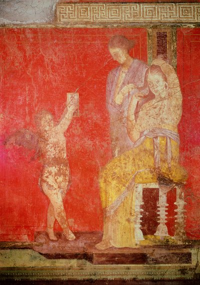 Ritos de iniciación del culto a Dioniso, fresco de la Villa Dei Mysteri de Roman