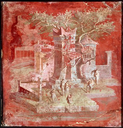 Paisaje con sicomoros (fresco) de Roman