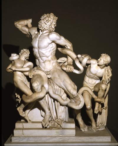 Laocoonte y sus hijos (mármol) de Roman