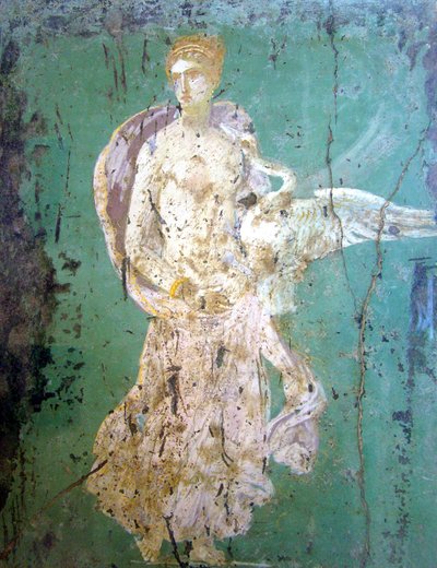 Leda y el cisne, fresco, Pompeya de Roman