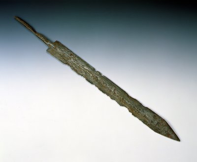 Espada legionaria o gladius, del sitio romano en Newstead, Melrose, 80-100 d.C. de Roman