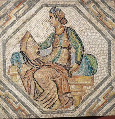 Melpómene, la musa de la tragedia, de una villa en Augusta Treverorum de Roman