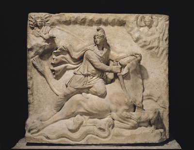 Mitra sacrificando al toro, siglo II-III de Roman
