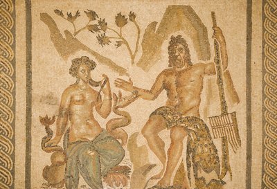 Mosaico de Polifemo y Galatea, del Salón de los Mosaicos en el Alcázar de los Reyes Cristianos de Roman