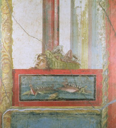 Escena naval, Pompeya, Italia de Roman
