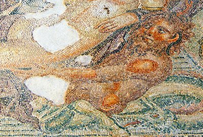 Nereidas y Bythos (detalle de Bythos) de Roman