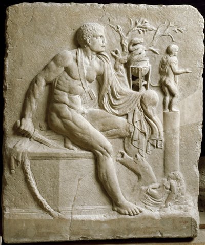 Orestes consultando el oráculo de Apolo en Delfos de Roman