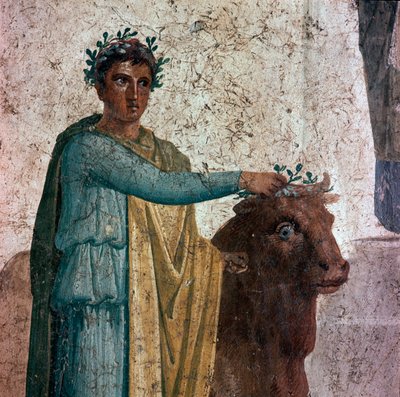 Pelias y su sobrino Jasón (fresco) de Roman
