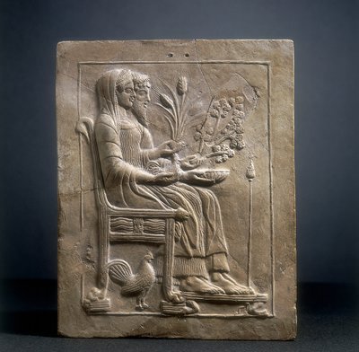 Pinax de Perséfone y Plutón en el Hades de Roman