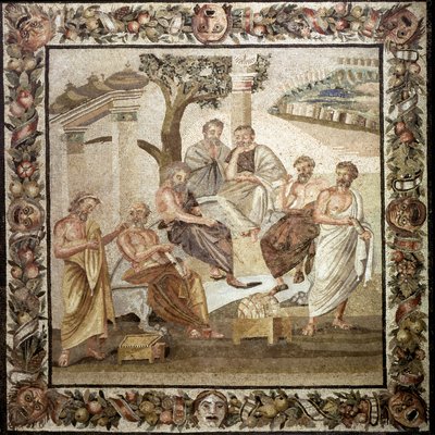 Academia de Platón, siglo II a.C. (mosaico) de Roman