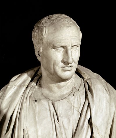 Retrato del estadista romano Cicerón (escultura en mármol, c. 50 a.C.) de Roman