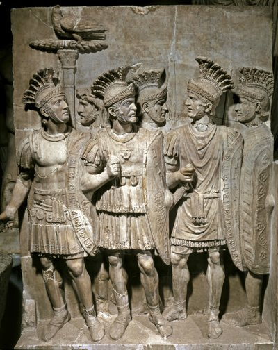 Relieve de los pretorianos, c. 51-52 d.C. (mármol) de Roman