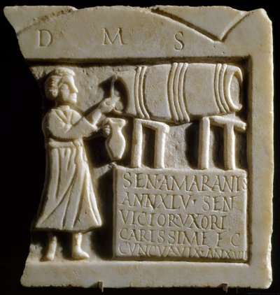 Relieve que representa una escena de taberna de Roman