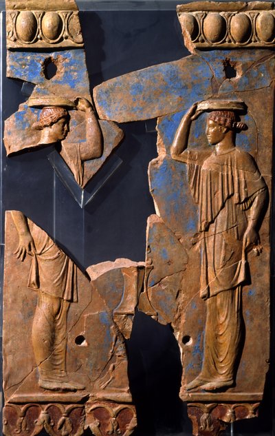 Relieve del área del Templo de Apolo, Colina Palatina, Roma (terracota) de Roman