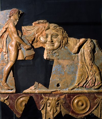 Relieve del área del Templo de Apolo, Colina Palatina, Roma de Roman