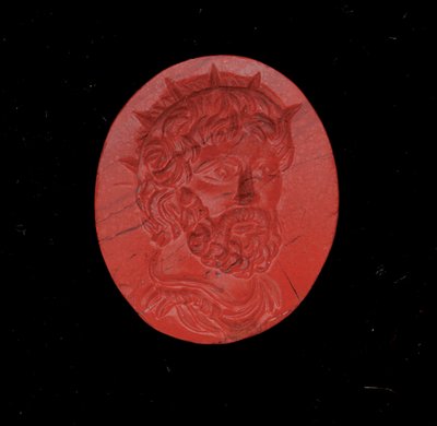 Anillo con un retrato del emperador Póstumo de Roman