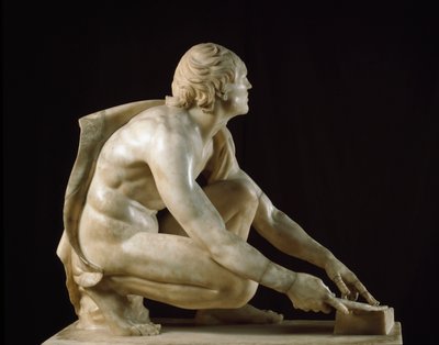 Arte romano: Un afilador afilando sus cuchillos de Roman