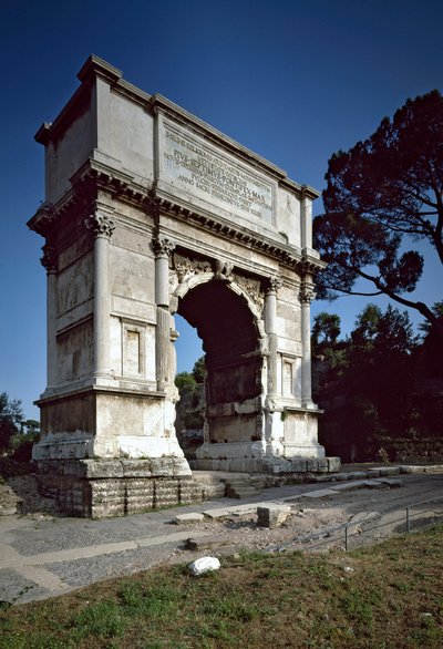 Arte romano: Arco de Tito erigido en 81 d.C. Roma, Italia de Roman