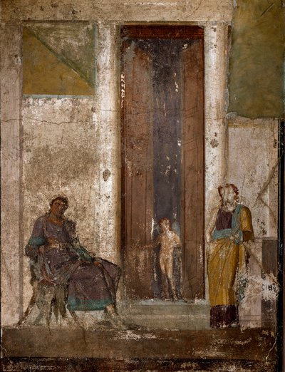 Arte romano: Eros persuade a Helena para amar a Paris de Roman