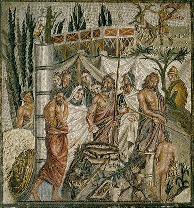Arte romano: El sacrificio de Ifigenia de Roman