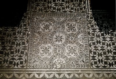 Arte romano: detalle de los mosaicos del suelo de Villa Adriana en Tivoli. 118-134 d.C. de Roman