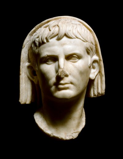 Arte romano: cabeza del emperador Augusto (Cayo Julio César Octaviano Augusto) de Roman