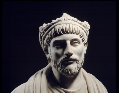 Arte grecorromano: Escultura del emperador romano Juliano el Apóstata (331 - 363) (siglo IV d.C.) París, Museo del Louvre de Roman