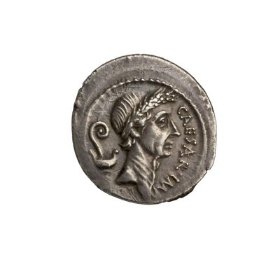 Moneda republicana romana de Roma, 44 a.C. de Roman