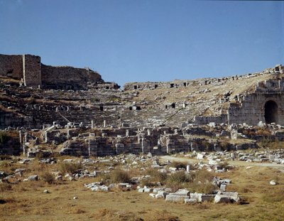 Arte romano, período helenístico: el teatro de Mileto. Siglo II. Turquía de Roman