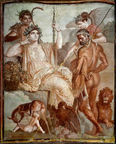 Arte romano: Heracles encuentra a su hijo Télefo en las montañas de Arcadia de Roman