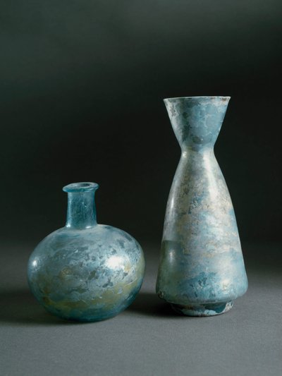 Arte romano: jarrones de vidrio de Ampurias de Roman