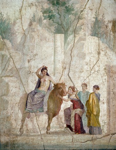 Arte romano: el rapto de Europa. Fresco de Pompeya. Comienzos del siglo I d.C. de Roman
