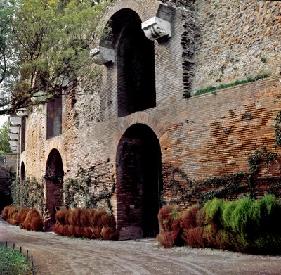 Arte romano: vista de la domus aurea o Casa Dorada, palacio imperial de la antigua Roma, construido por Nerón de Roman