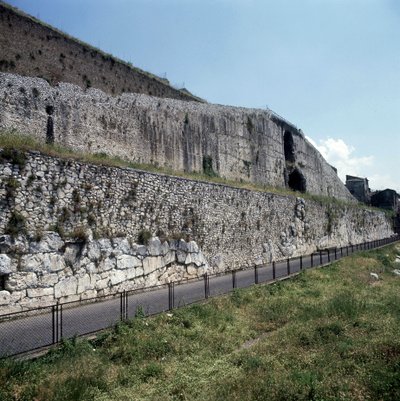 Santuario de la fortuna en Palestrina, Lazio. de Roman