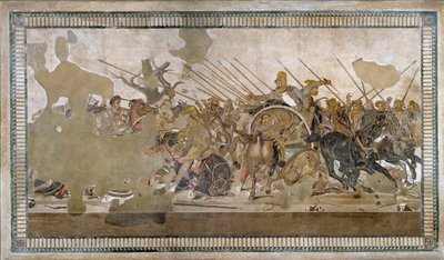 La batalla de Issos ganada por Alejandro Magno contra Darío III Codomano de Roman