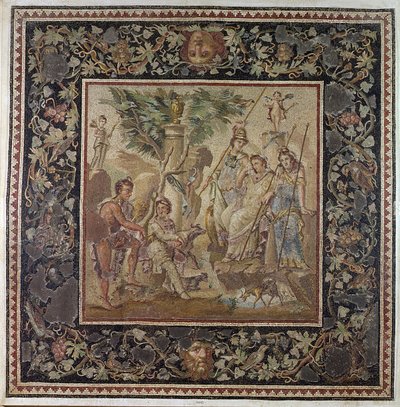 El juicio de París, de la Casa del Atrio, Antioquía, c.115 d.C. de Roman