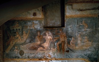 El regreso de Proserpina del inframundo, siglo II-III (fresco) de Roman