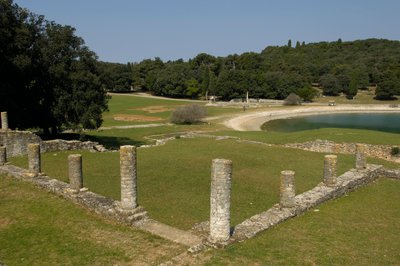 La villa romana en la Bahía de Verige, Brijuni, Croacia de Roman