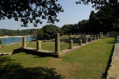 La villa romana en la Bahía de Verige, Brijuni, Croacia de Roman