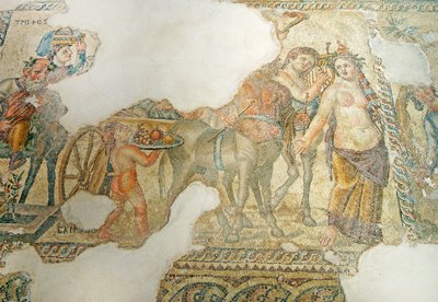 La Procesión Triunfal de Dionisos, Casa de Aion, Pafos, Chipre de Roman