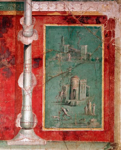 Escena de teatro (fresco) de Roman