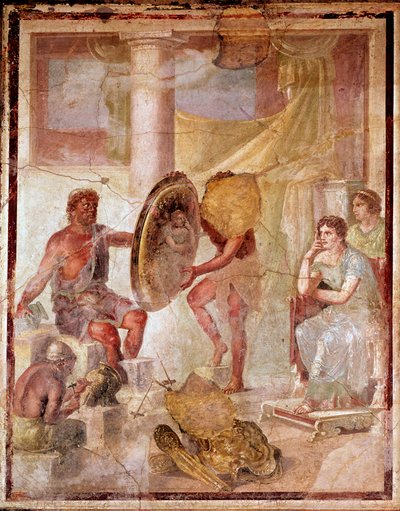 Tetis en la fragua de Vulcano (fresco) de Roman