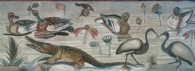 Animales en el Nilo, de la Casa del Fauno, Pompeya de Roman