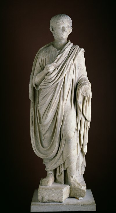 Estatua togada del joven Nerón, c.50 d.C. de Roman