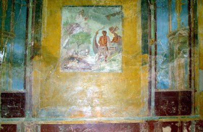 Pintura mural de la Casa del Poeta Trágico de Roman