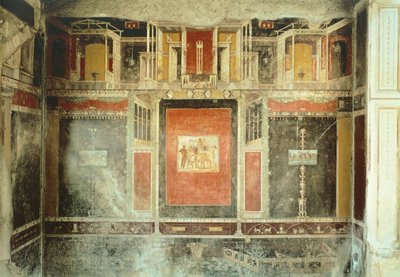 Fresco de la Casa de Marco Lucrezio Fronto, Pompeya, Campania, Civilización Romana de Roman