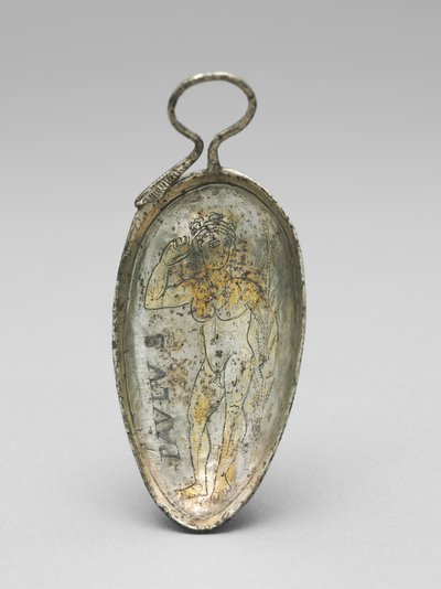 Cuchara con San Pablo como atleta, 350-400 de Roman Imperial Period