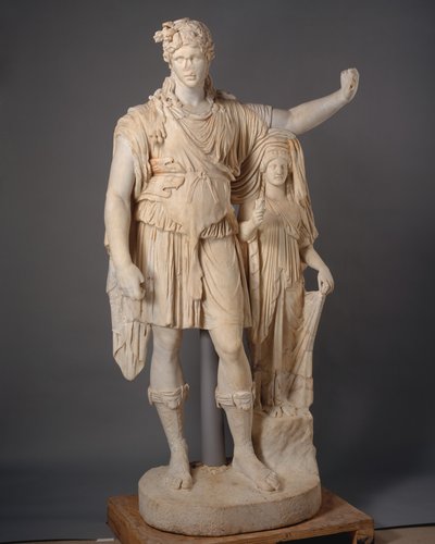 Estatua de Dionisos apoyado en una figura femenina ("Hope Dionysos") de Roman Imperial Period